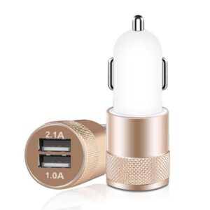 Universal Billaddare Med Dubbla Usb 3.1a Guld Mobilladdare Bil