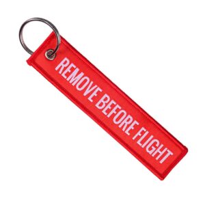 Nyckelring Remove Before Flight Pilot Bomberjacka - Röd