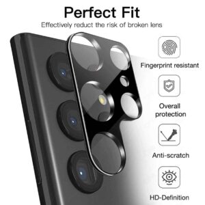Galaxy S22 Ultra Kameralinsskydd 2-pack Heltäckande Glas