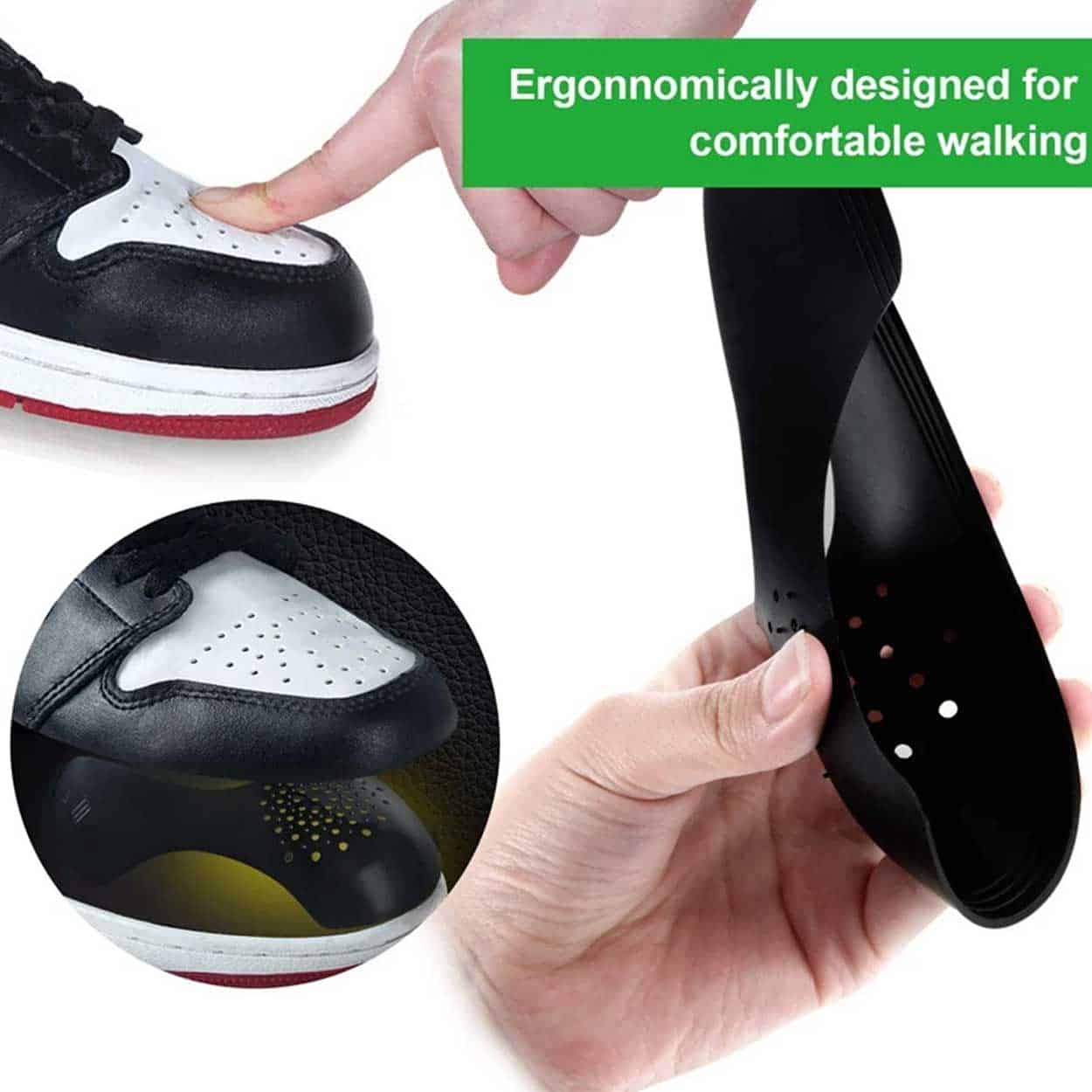Skydd mot skoveck / gångveck på sneakers 2-pack vit