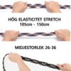 Stretch bälte canvas tyg skärp w26-w36 beige