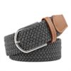 Skärp Med Stretch - Bälte Elastiskt Canvas Tyg W26-w36 Grå