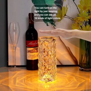 Crystal Diamond Bordslampa - 16 Färger Fjärrkontroll Touch