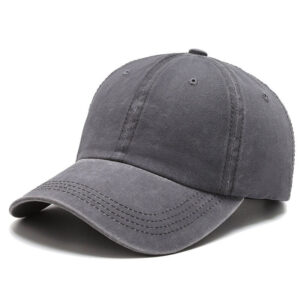 Keps Vintage Distressed Jeans Washed Strapback Grå