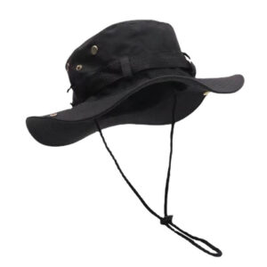 Hatt Med Snöre Boonie Hat Brim Solhatt Svart
