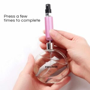 Mini Refill Parfymflaska - Påfyllningsbar Resebehållare 5ml Silver