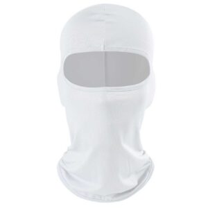 Tunn Vit Balaclava Skidmask Rånarluva 1 Hål