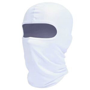 Tunn Vit Balaclava Skidmask Rånarluva 1 Hål