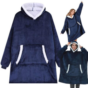 Snuggie Hoodie Blanket Oversize Filttröja Mörkblå