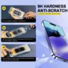 Kristallklart härdat skärmskydd för samsung galaxy s24 ultra – 9h reptåligt glas med enkel, bubblfri montering och applikationsset